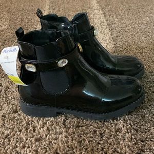 Brand new with tags black sparkly with gems rain boots size 5